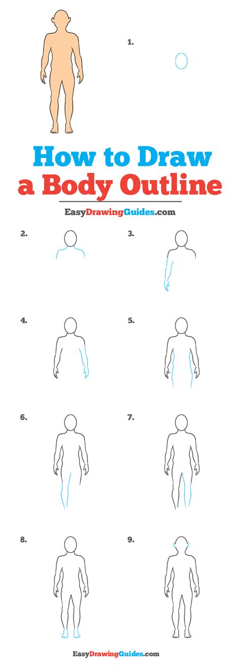 How To Draw A Body Outline Really Easy Drawing Tutorial