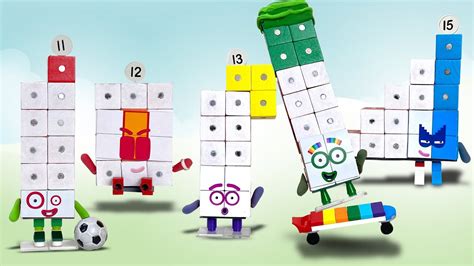 Diy Numberblocks Toys 11 To 15 Magnetic Cubes Poseable Figures