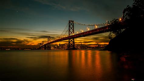 San Francisco Oakland Bay Bridge California 4k Wallpaper Download