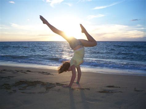 Gymnastics Handstand On The Beach Of Hawaii Fitness Fashion