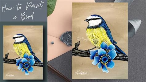 Colorful Bird And Flower Acrylic Painting Easy And Simple Painting Tips