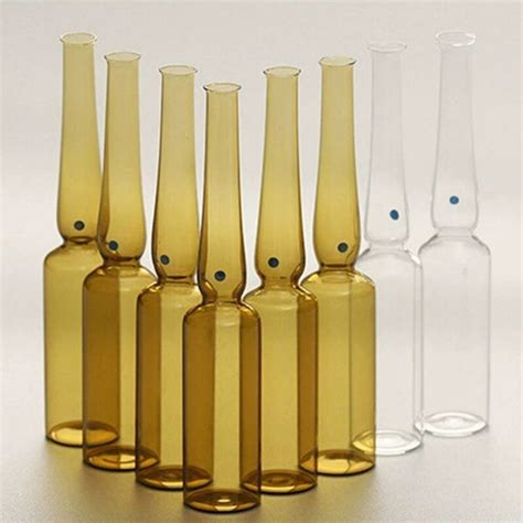 Pharmaceutical Ampoule Glass Bottle Low Borosilicate Glass Ampoule Medicinal Amber Glass Vial