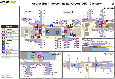 Mapa Do Aeroporto De Houston Terminais Aeroportuários E Portões Do