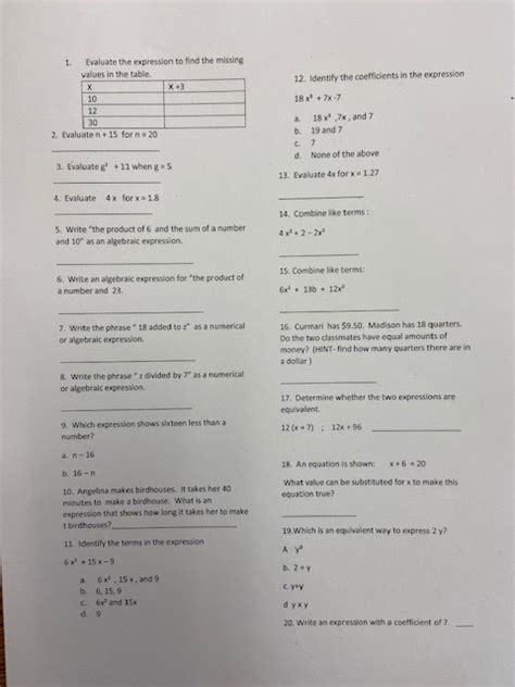 Mrs Negron 6th Grade Math Class Module 10 Study Guide