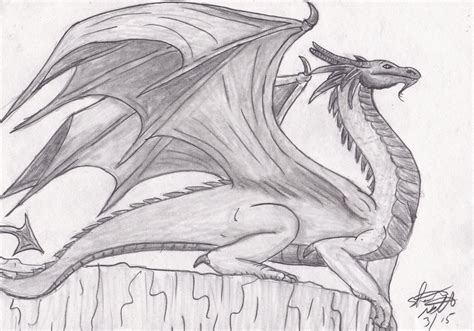 Dragon Pencil Sketch Finished By Shelandrystudio On Deviantart