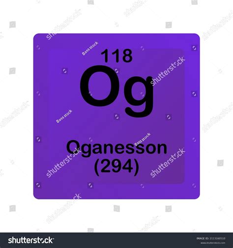 Oganesson Og Chemical Element Vector Illustration Stock Vector Royalty