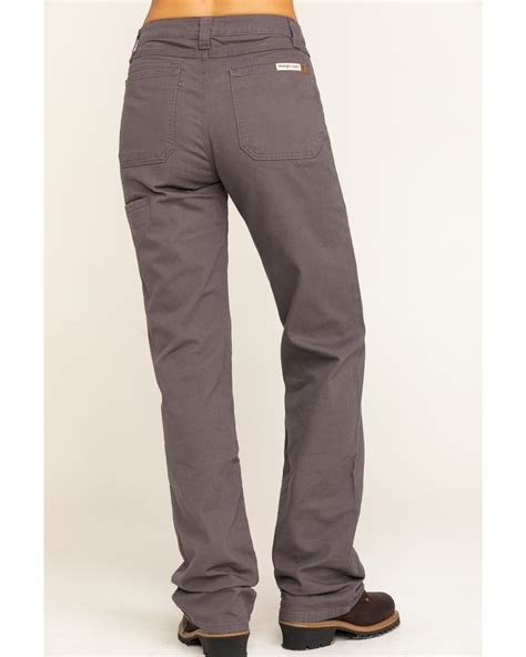Wrangler Riggs Womens Charcoal Advanced Comfort Work Pants Country