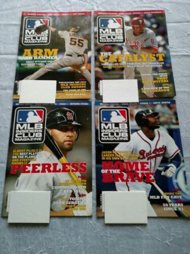 Mlb Insiders Club Magazines Vol 4 4 Issues Ebay