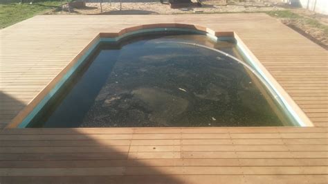 Wooden Pool Deck Recently Completed Out Of Garapa Wood Cape Decking