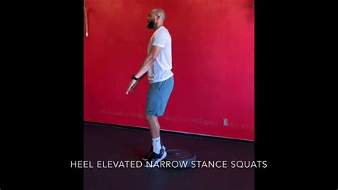 Heel Elevated Narrow Stance Squat Youtube