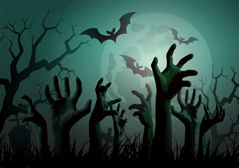 Zombie Versus Plants Videos Illustration Of Halloween Zombie Party