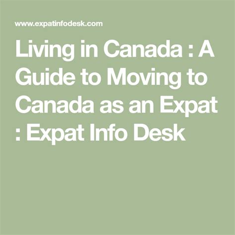 Living In Canada A Guide To Moving To Canada As An Expat Expat Info