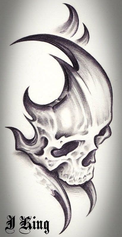 Tribal Inspiration Inkstinct Skulls Drawing Skull Tattoo Design