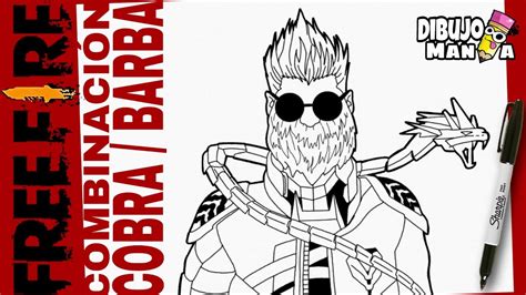 Como Dibujar CombinaciÓn Cobra Y Barba Del Viejo De Free Fire How To