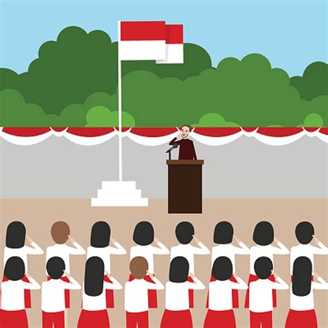 Mewarnai Gambar Anak Upacara Bendera Pilihan