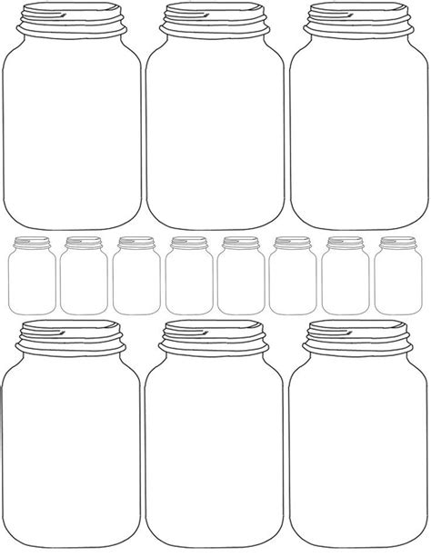 Simple Mason Jar Printable Template Mason Jar Printable Template