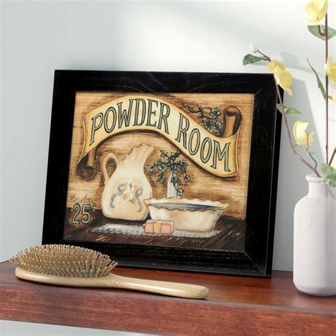 Paper the walls with artistic prints instead. Powder Room Framed Graphic Art | Wall art, Art, Metal wall art