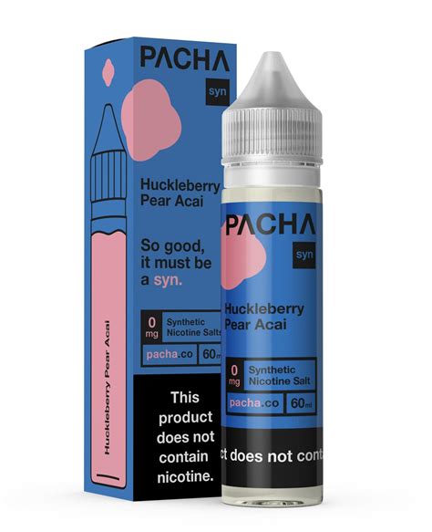 Pacha Syn Huckleberry Pear Acai 60ml Vape Juice 0mg Element Vape