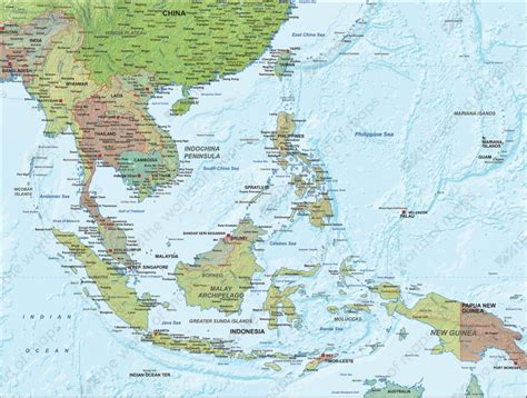 5 Free Printable Southeast Asia Map Labeled With Countries Pdf Download