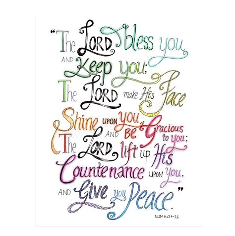 the lord bless you keep you give you peace numbers 6 24 26 bible verse wall art