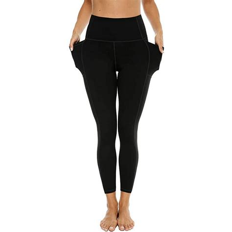 Ukap Yoga Leggings For Women With Side Pockets High Waisted Stretch