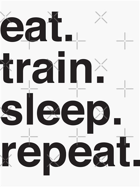 eat train sleep repeat i sticker by 01kath01 redbubble