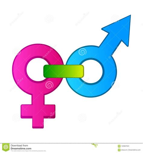 Gender Symbols Male And Female Icons Stock Vector Illustration Of
