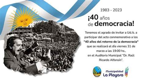 Por 40 Años De Democracia El Diario Del Centro Del País