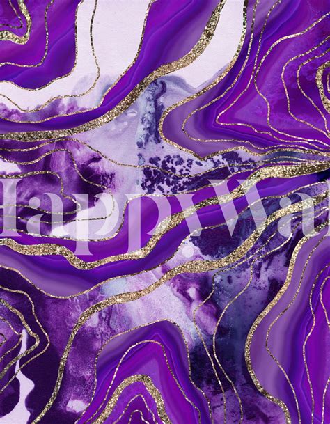 Liquid Marble Agate Glam 4 Wallpaper Happywall