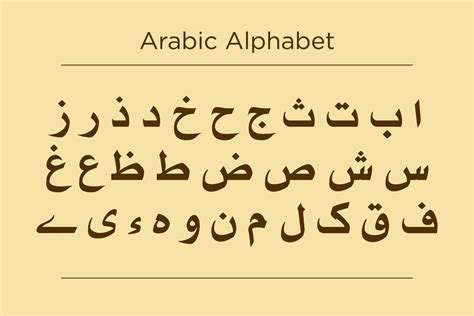Arabic Alphabet Calligraphy Fonts Style 22054022 Vector Art At Vecteezy