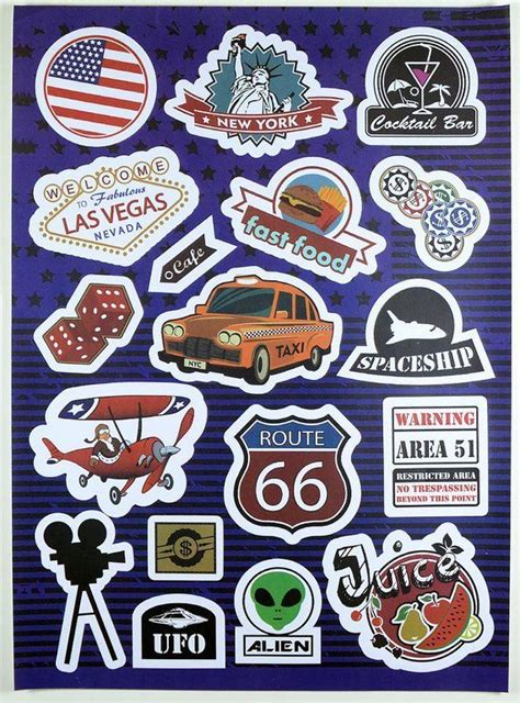 Travel Sticker 18pcs Laptop Sticker Suitcase Stickers Skateboard