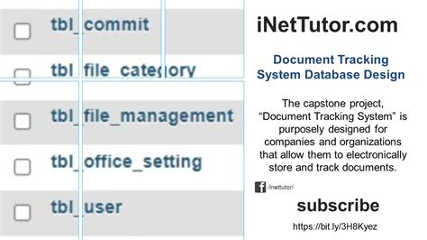 Document Tracking System Database Design Tutorial Free Video Tutorial