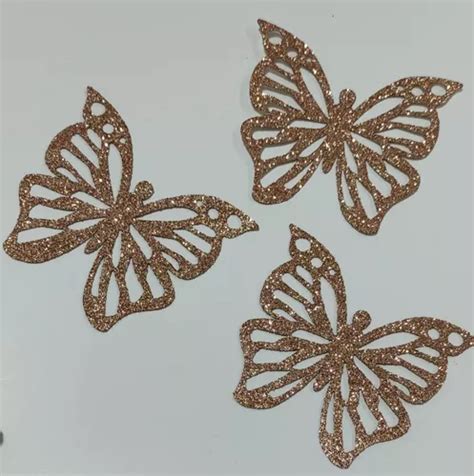Mariposa En Glitter Purpurina Diamantina Para Invitaciones Mercadolibre