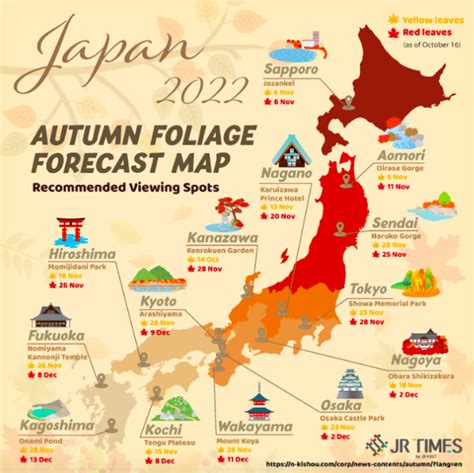 Autumn Foliage Forecast 2022 7 Best Autumn Spots In Japan Jr Times