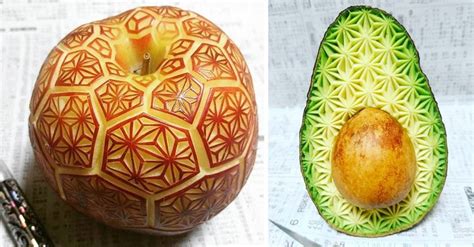 Intricate Food Carvings By Japanese Artist Gaku Japanese Artists