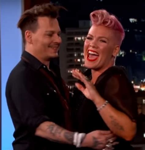Pink Surprised By ‘crush Johnny Depp On Jimmy Kimmel Live Celebrity