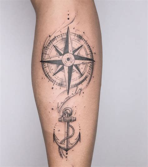 Compass And Anchor Tattoo Compass Tattoo Compass Tattoos Arm Tattoos
