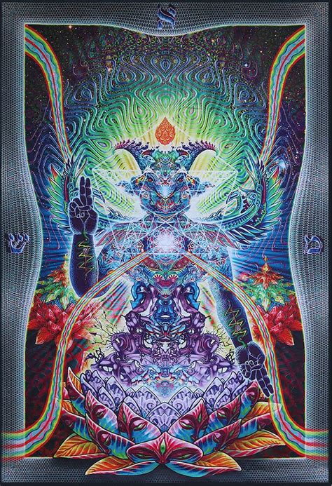 Psychedelic Tapestry Trippy Wall Art Baphomet Etsy