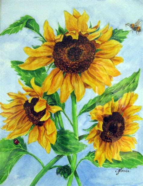 View Source Image Sunflower Painting Sunflower Watercolor Painting