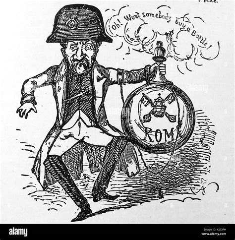 Political Cartoon Showing Napoleon Iii Charles Louis Napoleon