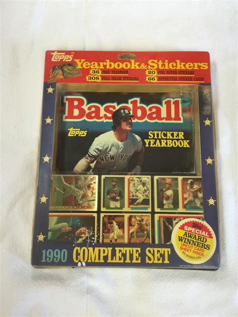 Topps Yearbook And Stickers 1990 Complete Baseball Set Etsy