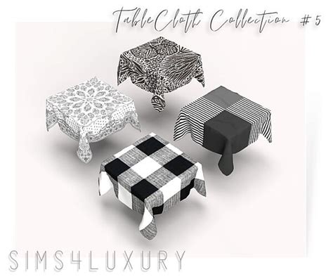 Table Cloth Collection 5 From Sims4luxury • Sims 4 Downloads