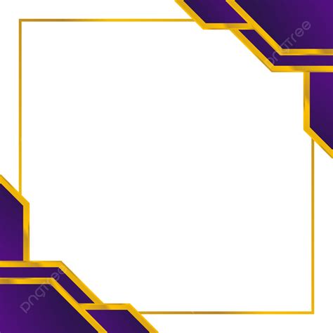 Purple And Gold Corner Border Modern Gradient Purple And Gold Corner