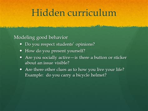 The Hidden Curriculum Definitions And Uses Fusion