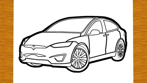C Mo Dibujar Un Coche Tesla Model X Dibujos Para Dibujar Youtube