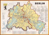 Berlin wall map - Map of berlin wall route (Germany)
