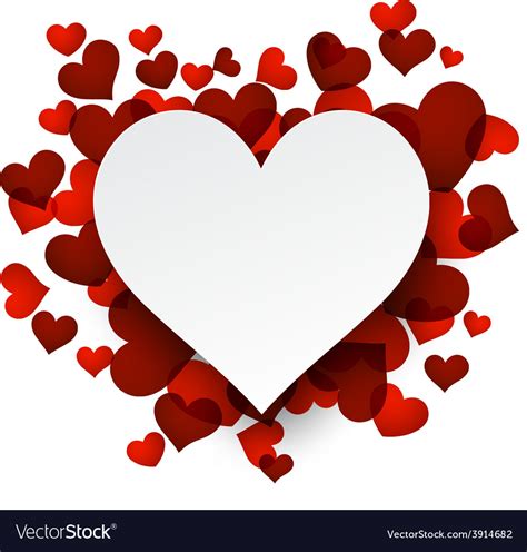Valentines Background With Red Hearts Royalty Free Vector