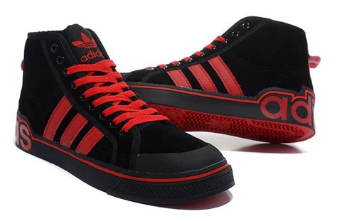 Adidas High Tops Red And Black Adidas Originals Ad228 High Mens
