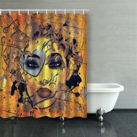 Bpbop Face Beautiful Woman 3d Render Colorful Shower Curtains Bathroom Curtain 60x72 Inch