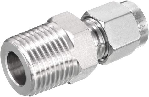 Uxcell Stainless Steel Compression Tube Fitting 38npt Male